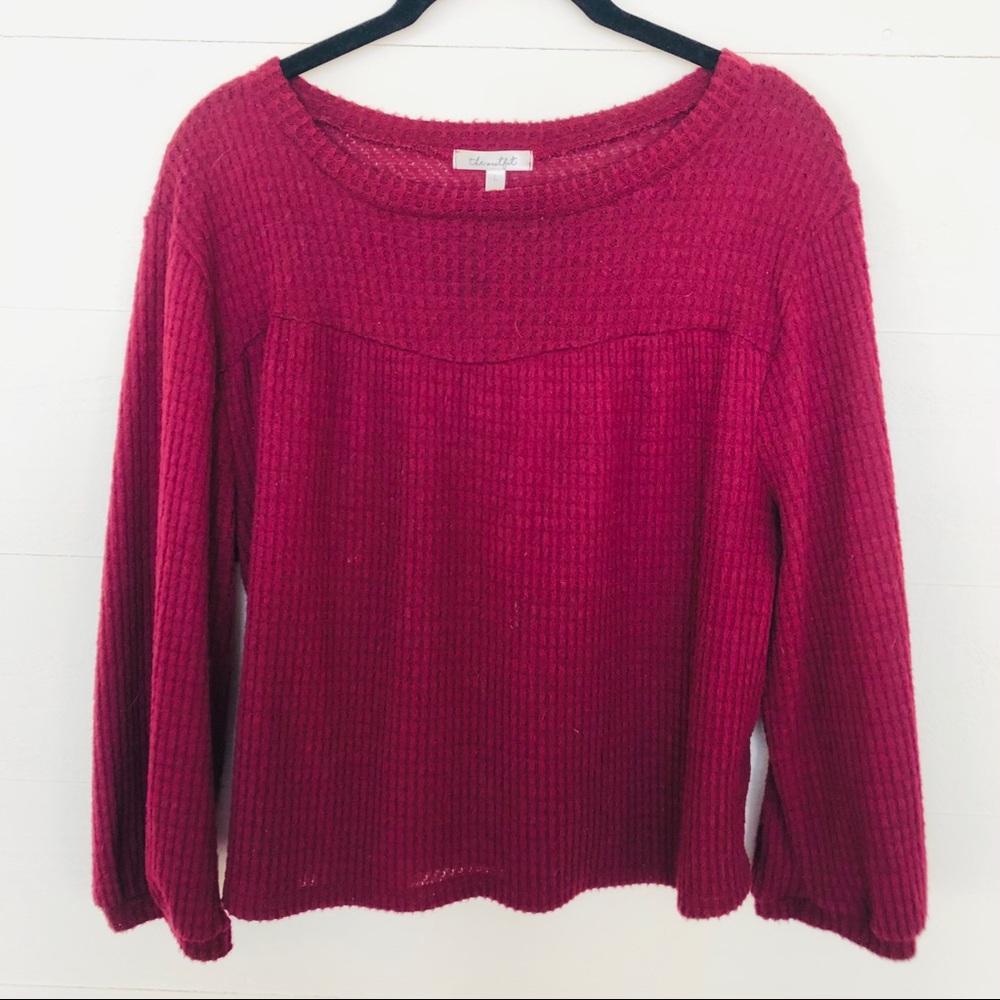 The Outfit Wine Colored Sweater